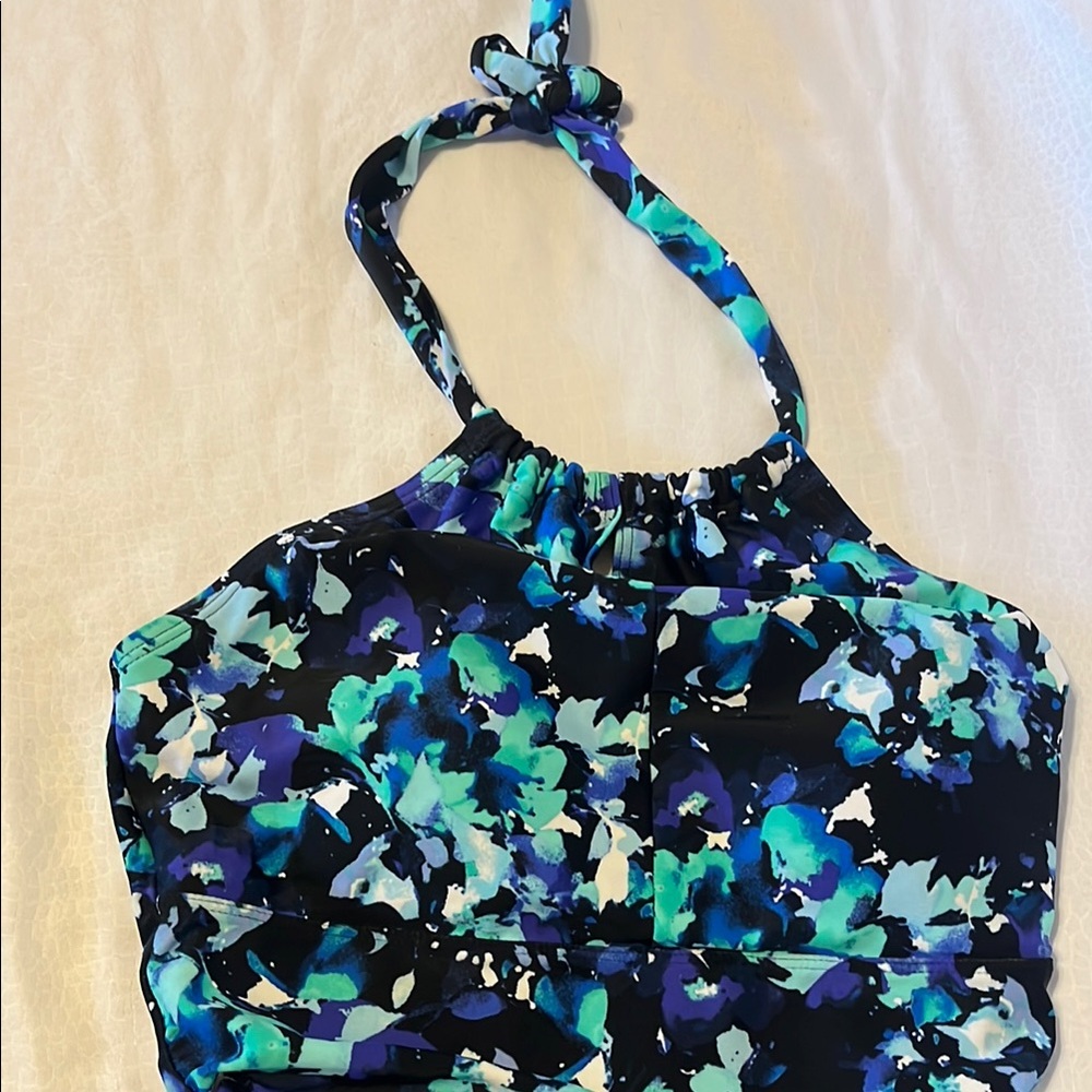 Speedo Floral Swimsuit One Piece with Halter Neck - Picture 2 of 7